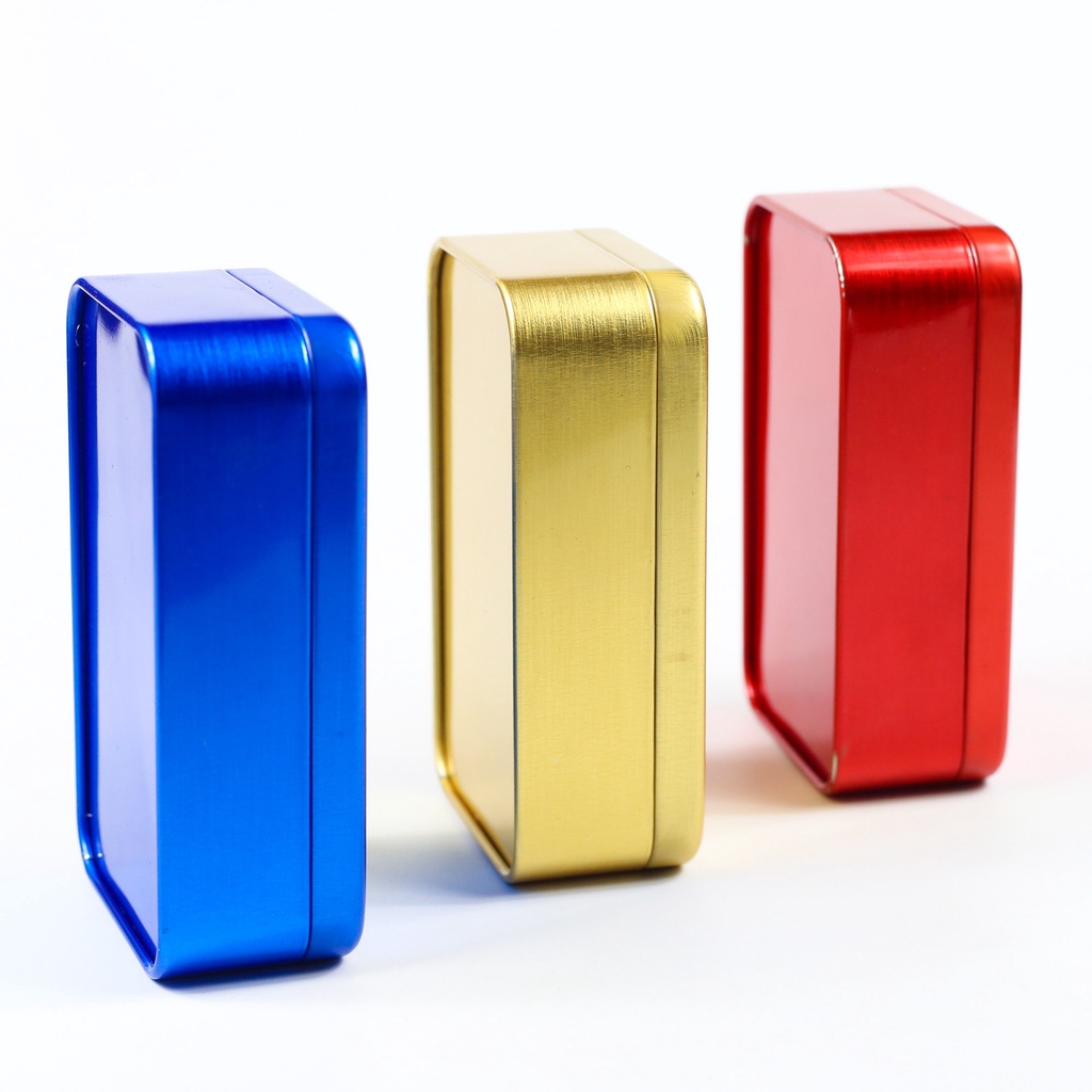 Hộp Thiếc Mini Hình Chữ Nhật Đựng Trang Sức Kẹp Tóc/Kẹp Tóc