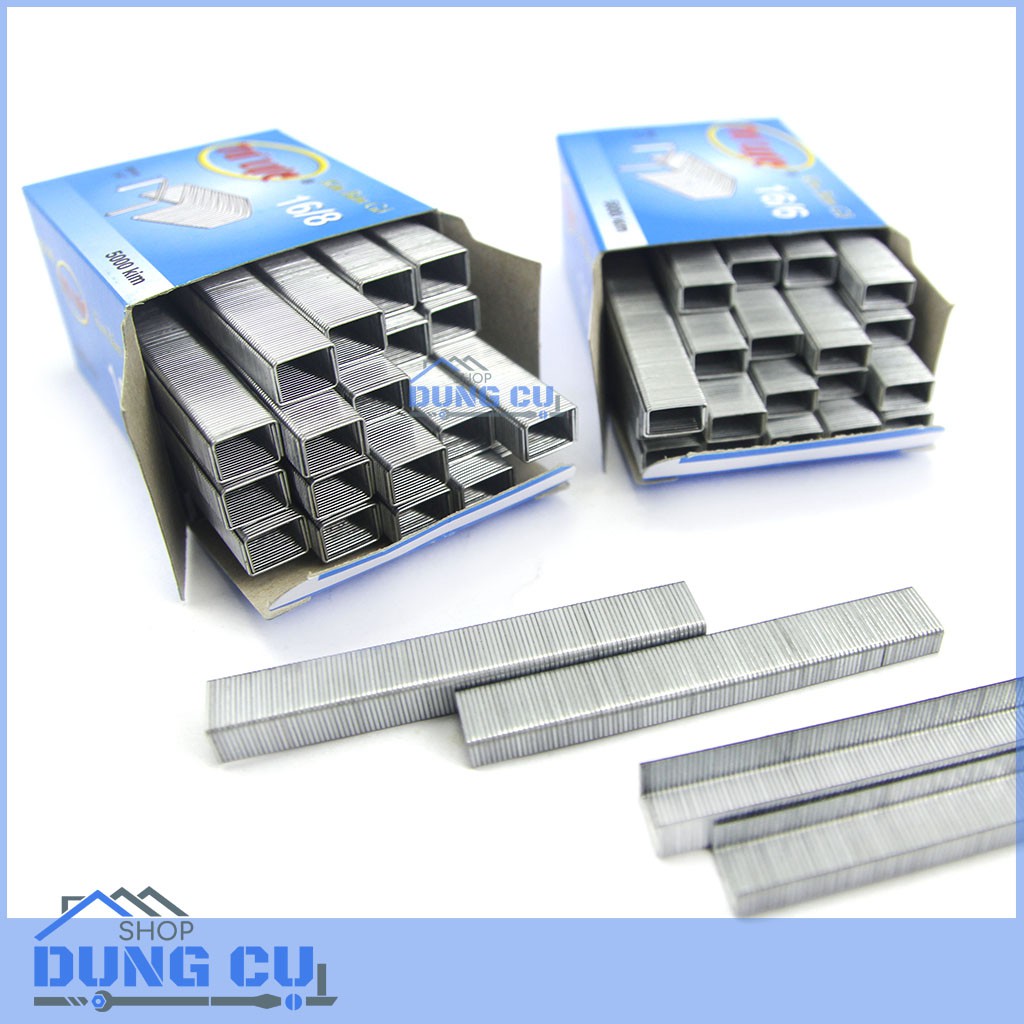 Bộ 2 hộp ghim bấm gỗ 16/6 và 16/8 với 10000 kim