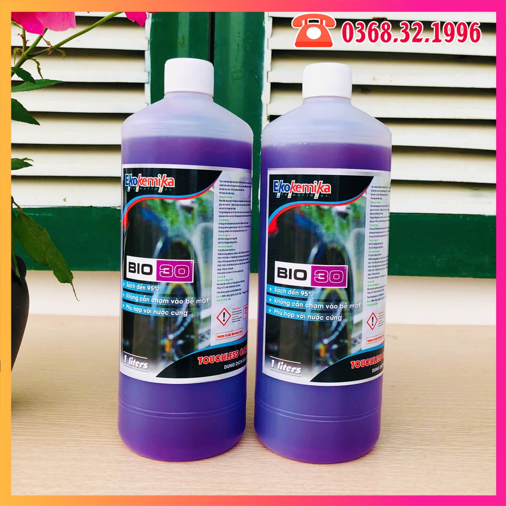 Dung Dịch Rửa Xe Không Chạm, Nước Rửa Xe Ô Tô, Xe Máy Bio 30 - 1L(hàng chính hãng) TẶNG KHĂN LAU ĐA NĂNG