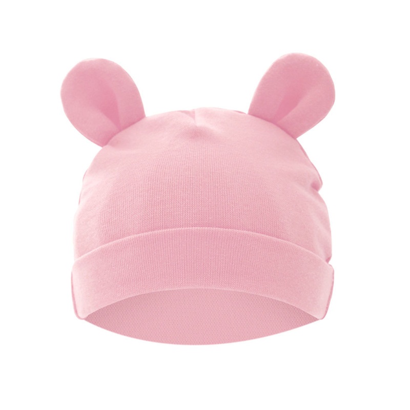 Bộ Mũ Beanie Kèm Găng Tay Bằng Vải Cotton Mềm Mại Cho Bé Gái 0-12 Tháng Tuổi