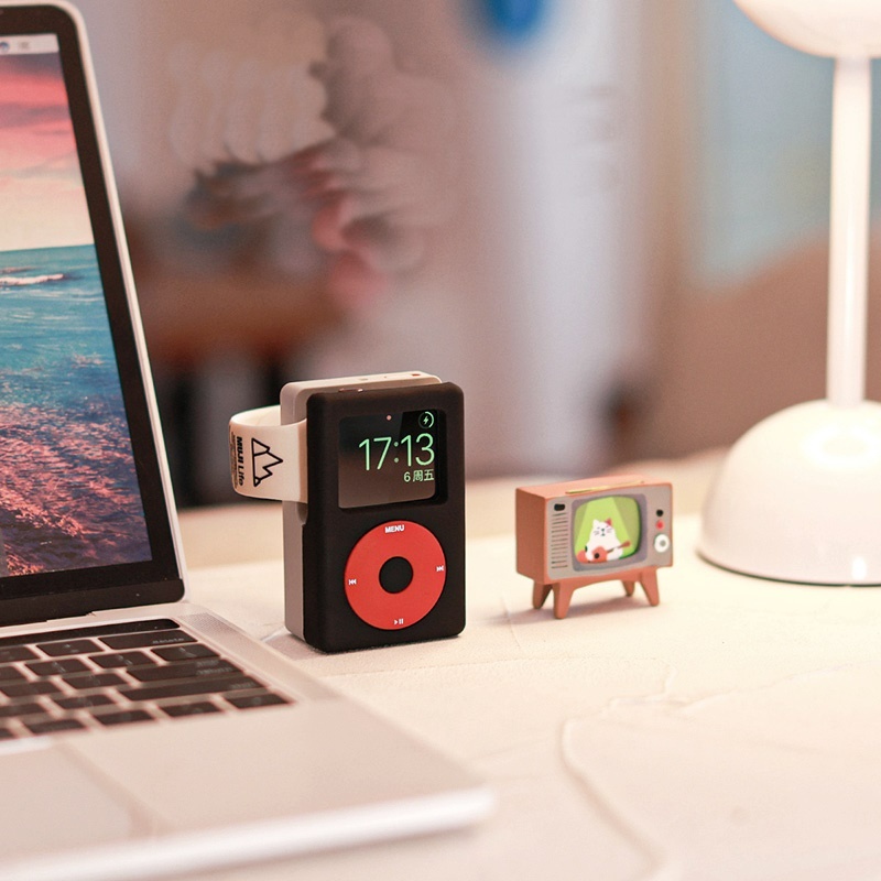 Giá Đỡ dành cho Dock Sạc Apple Watch Hình Máy Nghe Nhạc Chống Đứt Gãy Dây