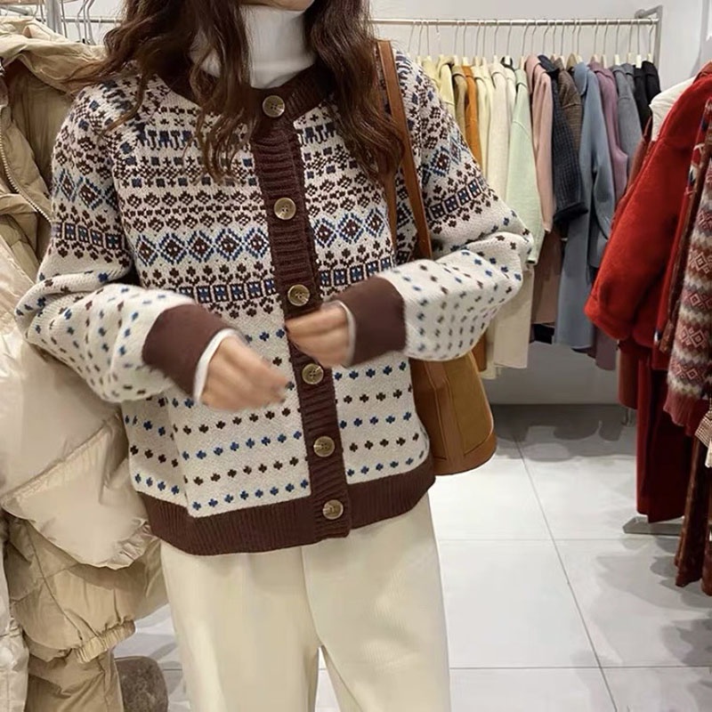 Áo Cardigan Len Thổ Cẩm 2 Màu Đủ Size M057