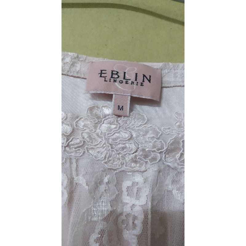 |2hand| Váy ngủ voan nhật EBLIN Lingerie ren hoa size S-M dáng dài