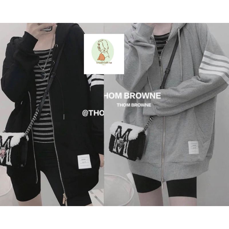 Áo Khoác Nỉ 3 Sọc Ngang Tay Hot Trend Tmallfashion