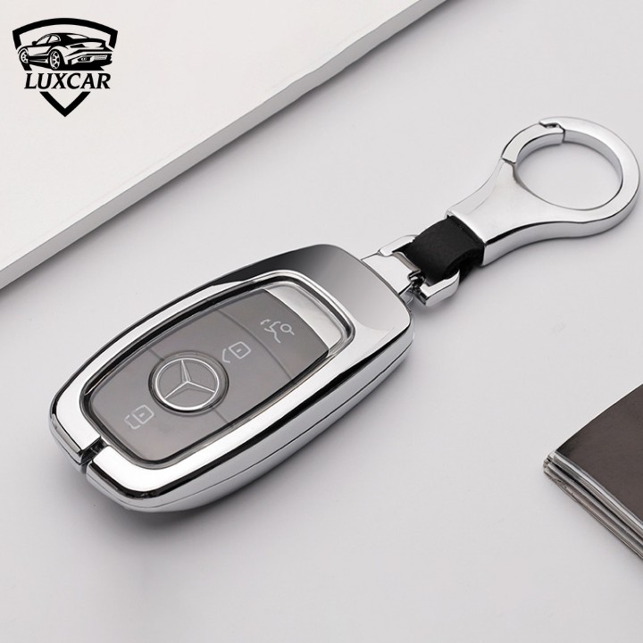 Ốp Khóa Hợp Kim + TPU MERCEDES Cao Cấp LUXCAR Cho Xe MERCEDES C200, GLC, GLA...