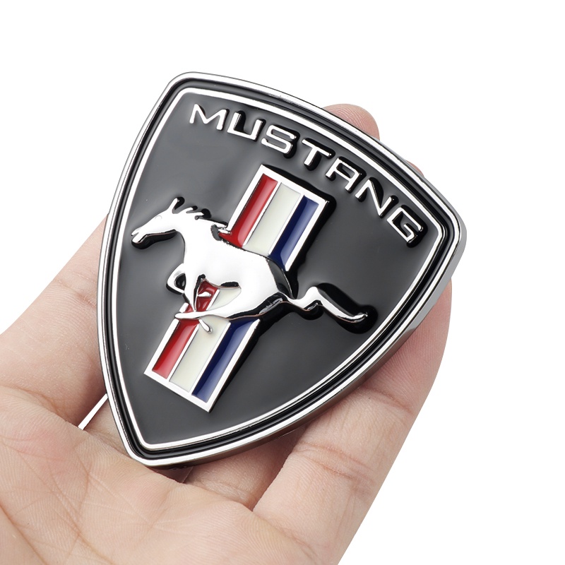 Miếng Dán Logo 3D Bằng Kim Loại Chrome Trang Trí Xe Hơi Ford Mustang Shelby GT fender