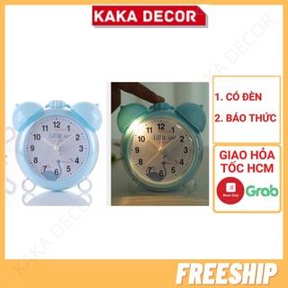 Đồng hồ báo thức có đèn cute cổ điển, đồng hồ để bàn mini decor trang trí cho bé