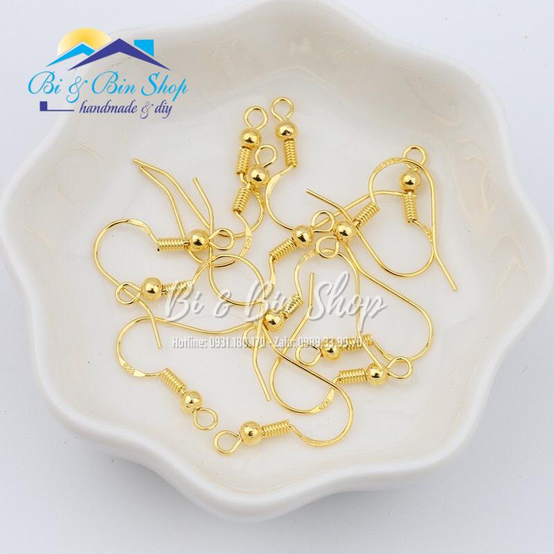 Sỉ Túi 200 Cái Móc Câu Hoa Tai Xi Mạ Bạc Loại Tốt Bền Màu Làm Khuyên Tai, Trang Sức Thủ Công