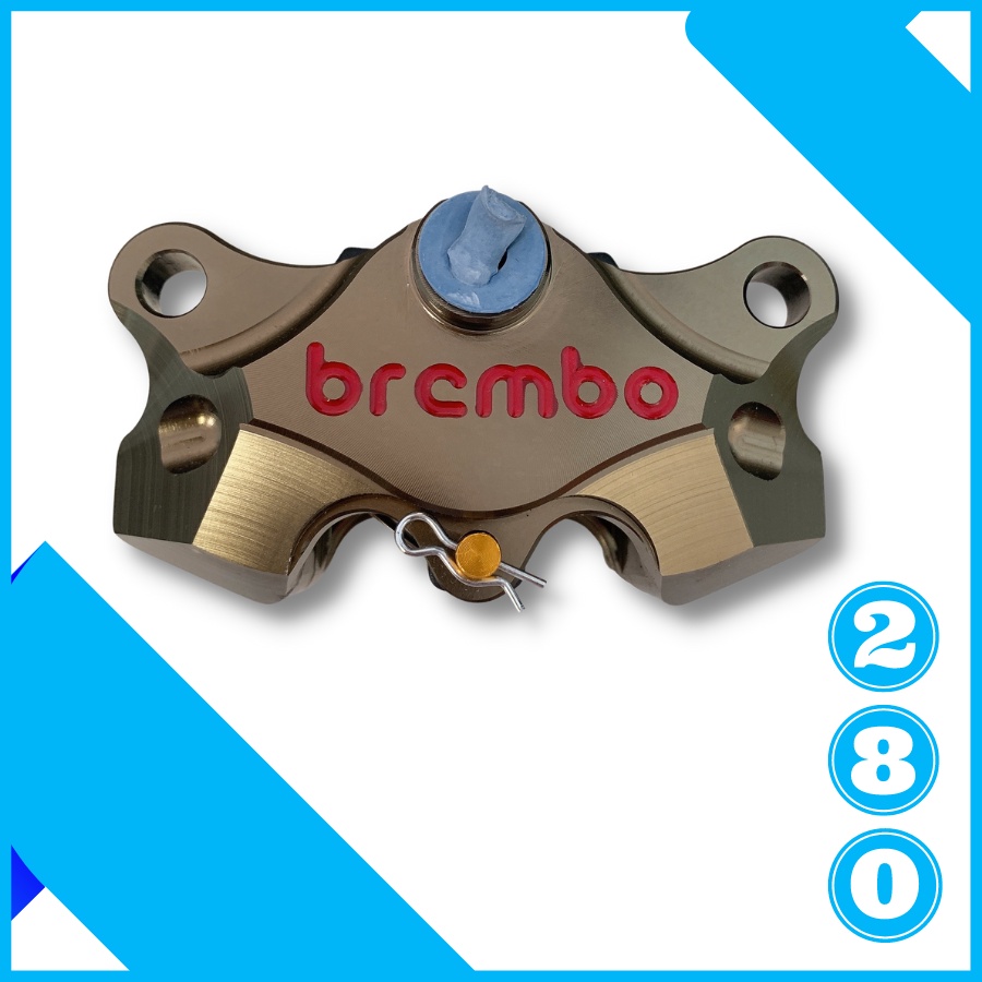 Heo Dầu Trước Brcmbe 2piston đối xứng (NÂU ĐẤT) - Kèm Pát CNC Pát Trước Tất Cả các dòng xe máy đi đĩa ZIN