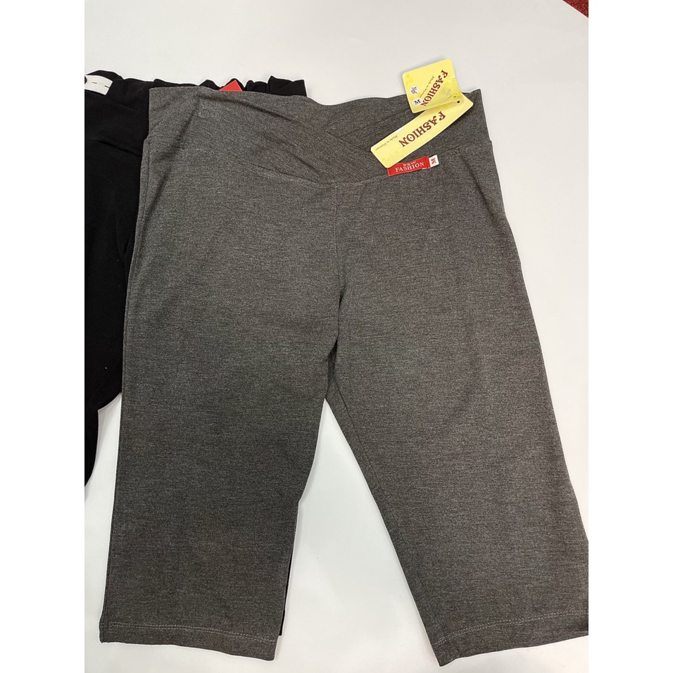 Quần bầu lửng cạp chéo . co giãn 4 chiều mặc thoải mái bầu nhỏ bầu to