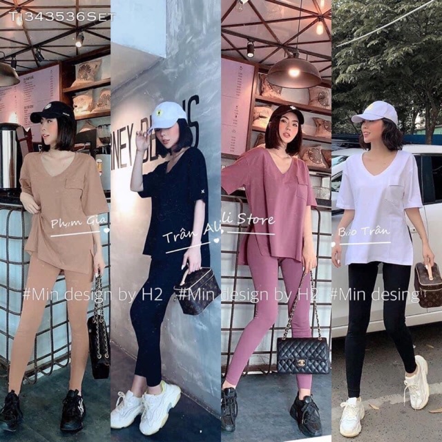 Set bộ áo pull kèm quần tregging
