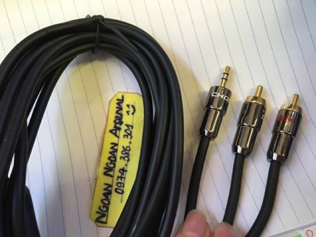 Dây âm thanh 3,5 ra 2 hoa sen rca AV hàng CHOSEAL chính hãng từ 1,8 m đến 5m