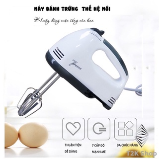 Máy Đánh Trứng Cầm Tay 7 Chức Năng tiện Dụng xoay cực mạnh
