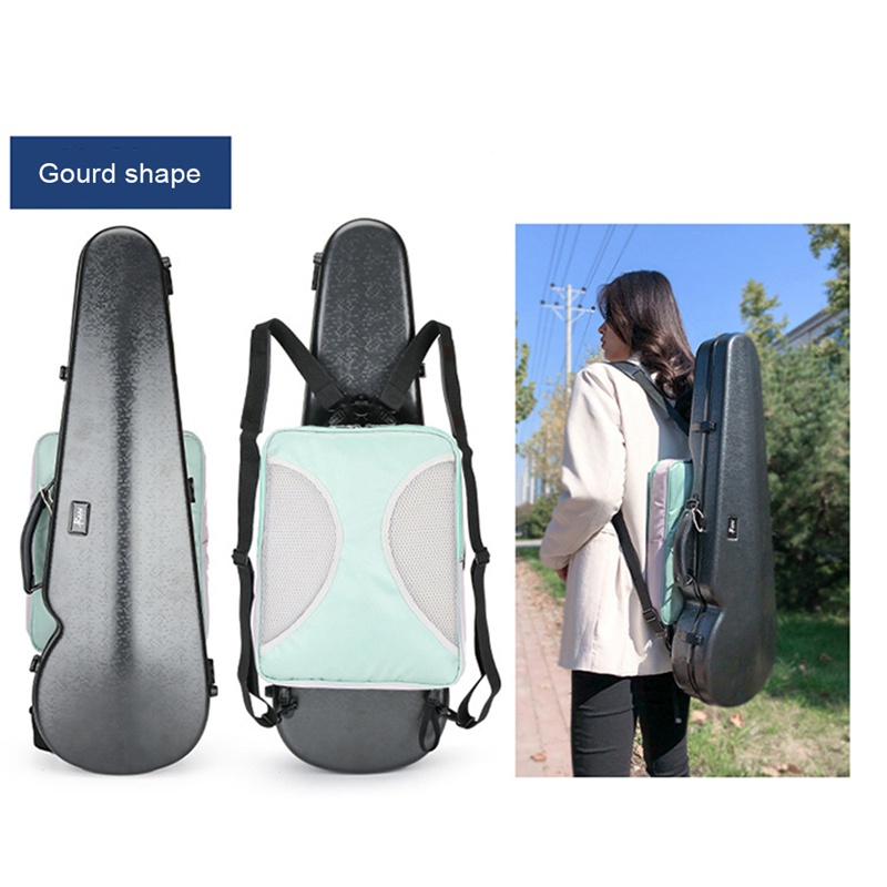 Túi Đựng Đàn Violin Bằng Sợi Carbon Cứng Hình Vuông Màu Đen