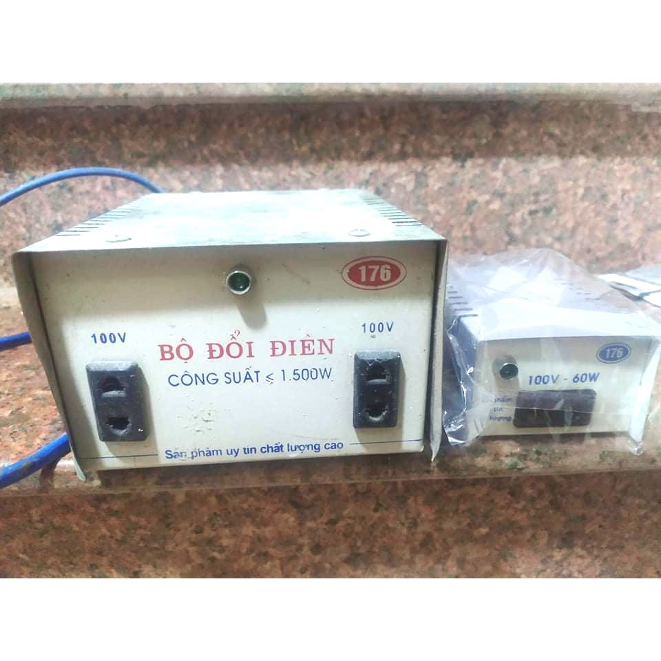 Adapter - Biến áp/ Bộ đổi nguồn điện 220V sang 100V, 1500W lõi đồng (hàng Việt Nam, công ty 176)