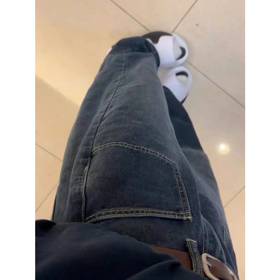 Quần jeans Nữ Lưng Cao Ống Rộng Phong Cách retro Mỹ