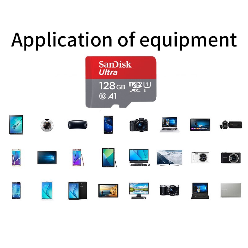 Thẻ Nhớ Micro Sd 64gb 100mb / S 32gb 128gb 256gb 256gb 200gb U1 Class 10 Sandisk 100% | BigBuy360 - bigbuy360.vn