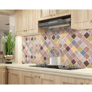 DECAL 1m x 60cm dán bếp tráng nhôm chịu nhiệt cao - HOA MAI NÂU DB054