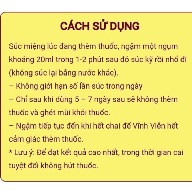 [giá gốc] Nước Súc Miệng Cai Thuốc Lá No Smoking Xuân Vinh ❤ FREESHIP ❤ Hiệu Quả Sau 3-5 Ngày Sử Dụng ❤ Dung Tích 400ml