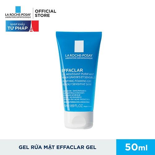 Bộ chống nắng không nhờn La Roche-Posay Anthelios Invisible Fluid 50ml & Gel rửa mặt cho da mụn 50ml