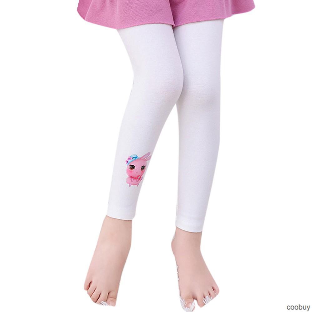 Quần Legging Cotton Thoáng Khí Phong Cách Thể Thao Hàn Quốc Cho Bé Gái