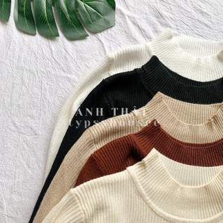 Áo len nữ cổ cao 3 phân [Ảnh Thật]