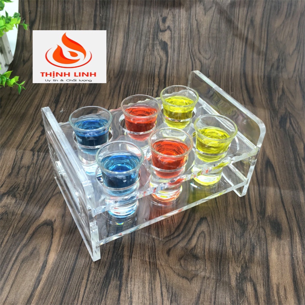 Khay Kệ Mica Đựng Ly Rượu 6 ô, 12 ô, 18 ô