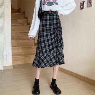 📍Chân váy caro vạt bèo rút📍 Hàng order