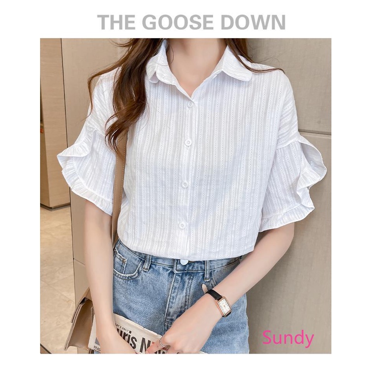 Áo Kiểu Chiffon Tay Ngắn Plus Size Thời Trang Mùa Hè Dành Cho Nữ