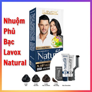 "NHUỘM PHỦ BẠC CAO CẤP SIÊU DƯỠNG, MÀU TỰ  NHIÊN LAVOX"