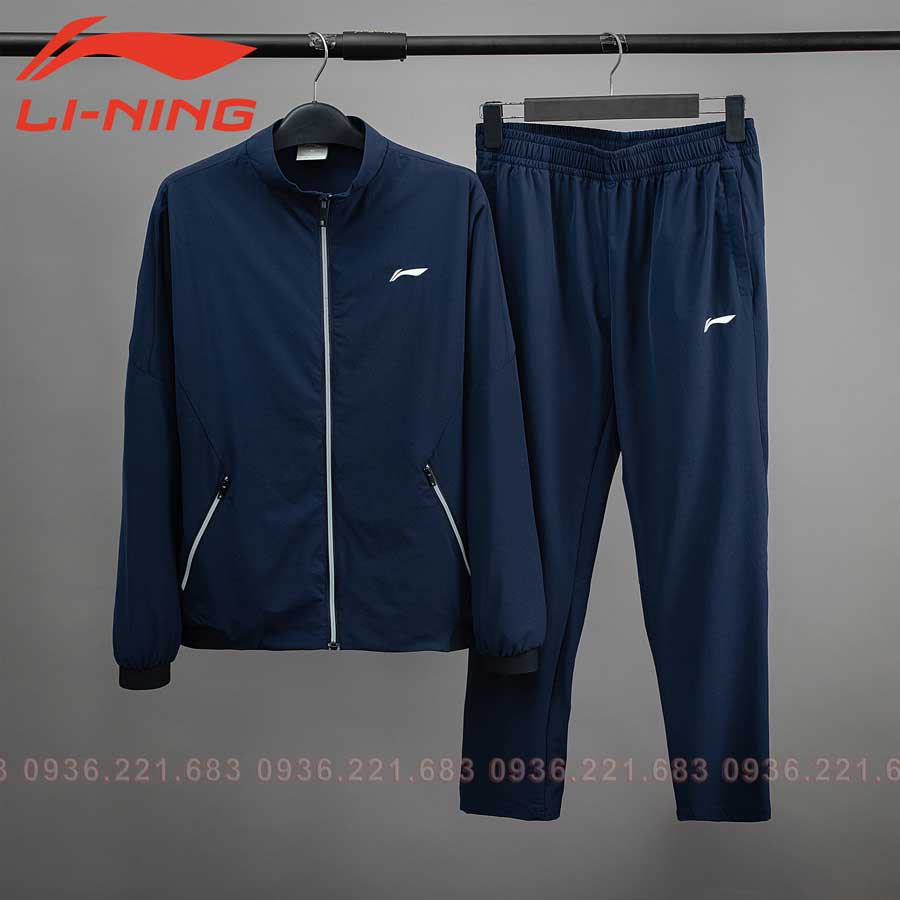 Bộ Gió Nam Màu Xanh Navy Cao Cấp Li-Ning
