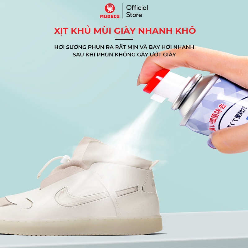 Chai Xịt Khử Mùi Giày KINBATA 360 ml - Công Nghệ ION Bạc Nhật Bản, Loại Bỏ Mùi Hôi Triệt Để, Kháng Khuẩn - Modeco