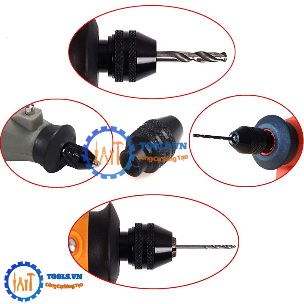ĐẦU KẸP MŨI KHOAN, ĐẦU MÀI, ĐĨA CẮT M8X0.75’ ĐẦU DÀI TRỤC 7MM