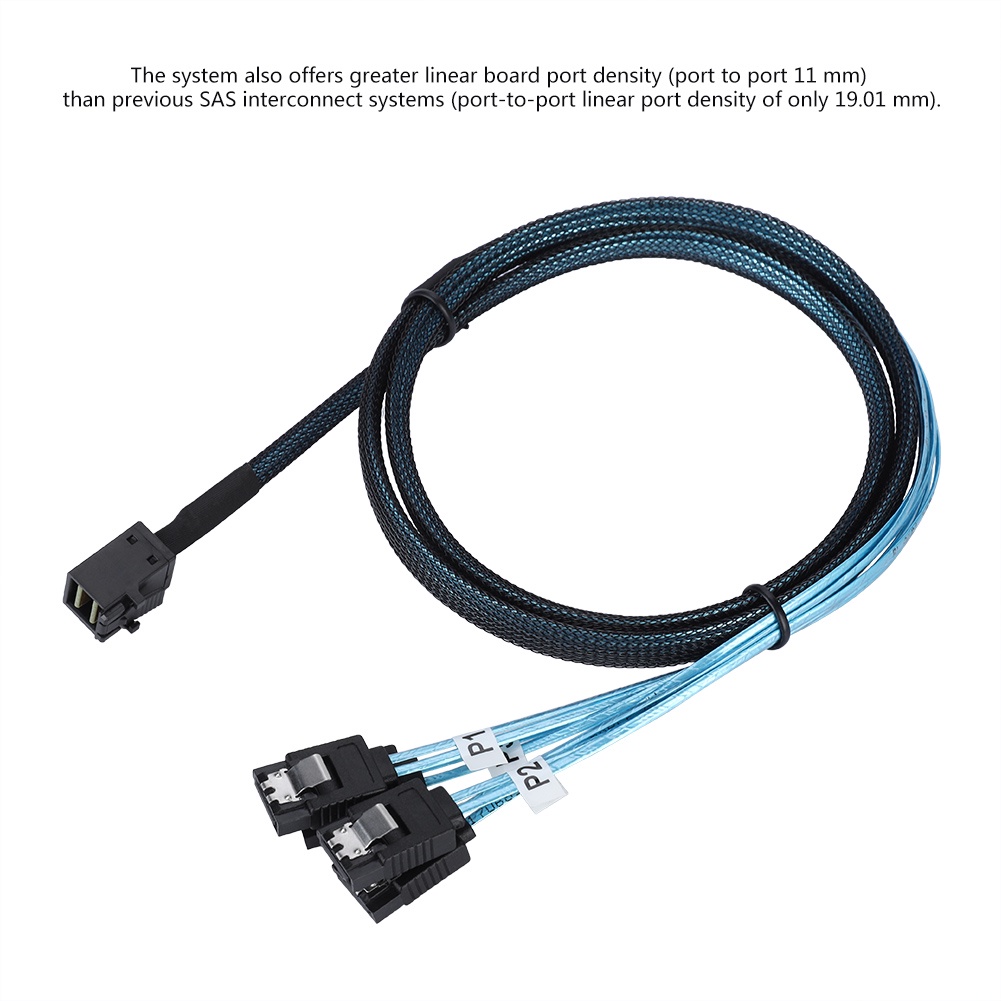 Dây Cáp Chuyển Đổi Dữ Liệu Ổ Cứng Mini Sas Hd Sff-8643 Sang 4 Sata 7pin