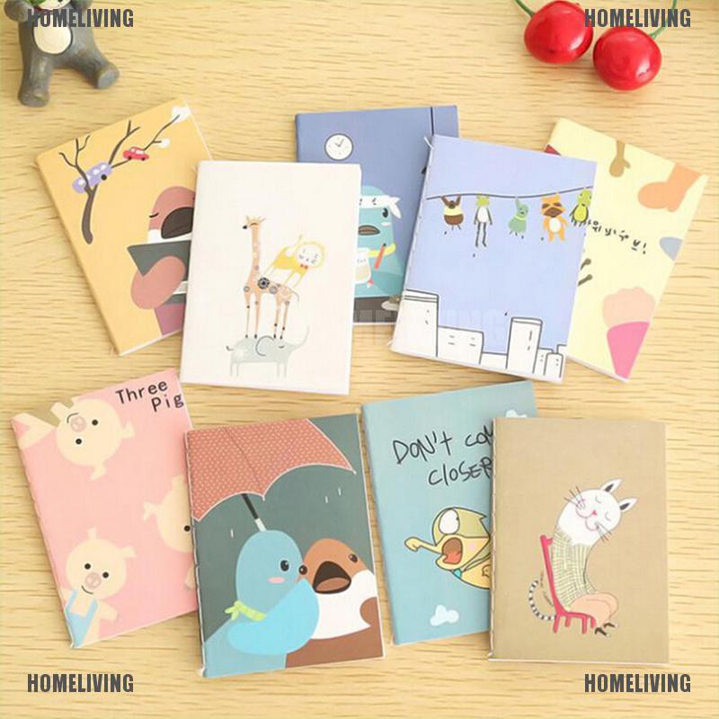 1 Cuốn Sổ Tay Bỏ Túi Mini In Họa Tiết Hoạt Hình Dễ Thương