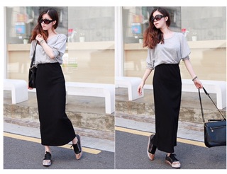 Các mẫu chân váy công sở dài