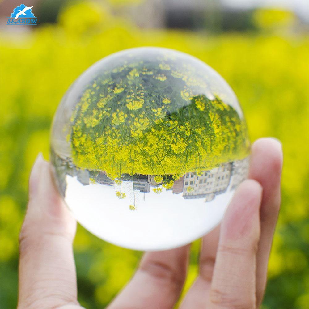 Quả Cầu Thủy Tinh Ma Thuật Có Giá Đỡ Bằng Gỗ