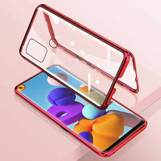 Ốp Bảo Vệ Khung Kim Loại Từ Tính Hai Mặt Bằng Kính Cho VIVO Y11 Y12 Y15 Y17 Y19 Y5S Y20 Y20i Y20S V20 Pro V20SE S1 Pro