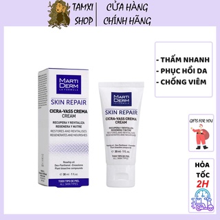 Kem dưỡng martiderm skin repair cicra vass cream 30ml ,kem b5 dưỡng ẩm tái tạo phục hồi da tổn thương - tamxicosmetics