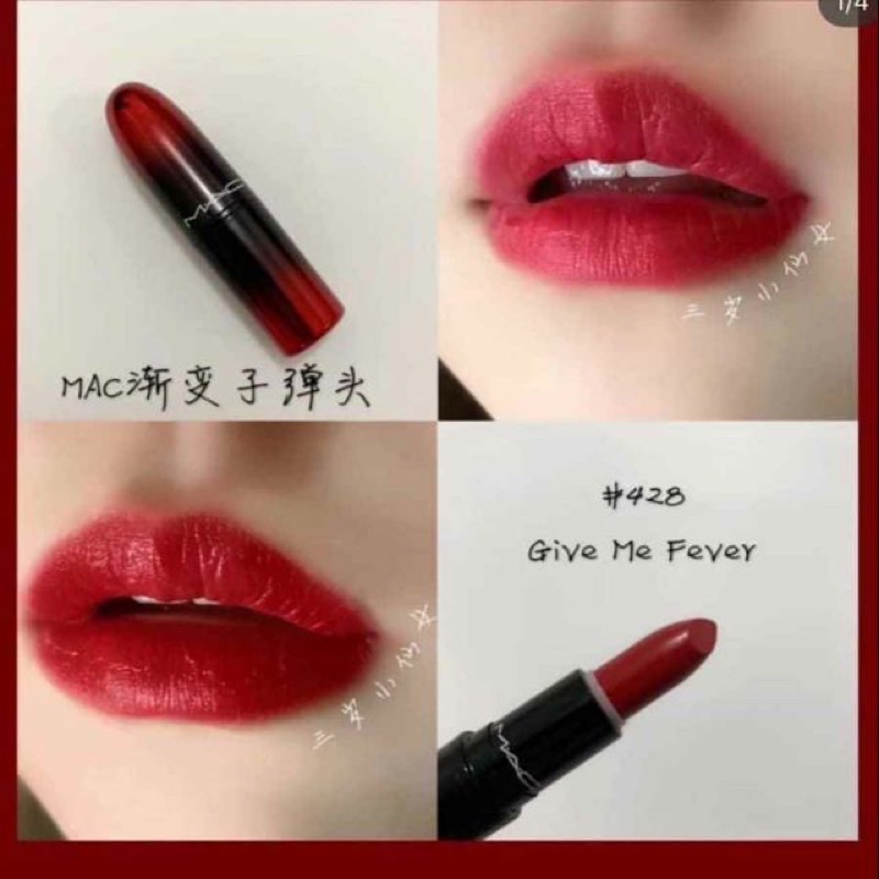 SET 3 thỏi son M A C Hypnotizing Holiday Kiss of Magic - Devoted to Chilly, Bated Breath,  Give Me Fever