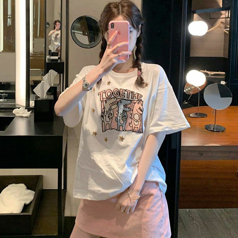 Áo thun nữ form rộng unisex mặc được 2 mặt