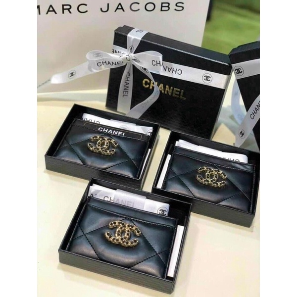 TNS-Ví card gift Ch.a.niel đen logo hãng