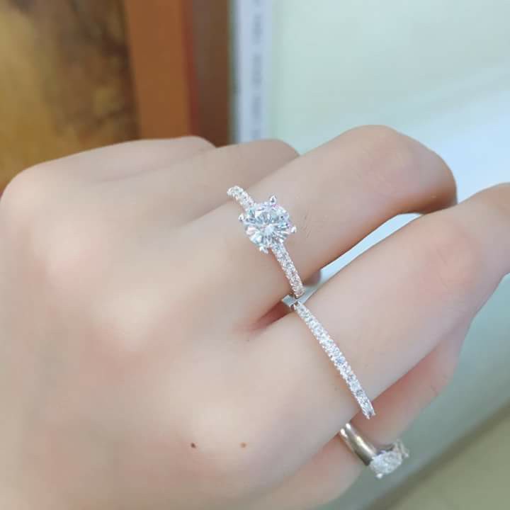 Nhẫn cặp bạc  nhỏ xinh