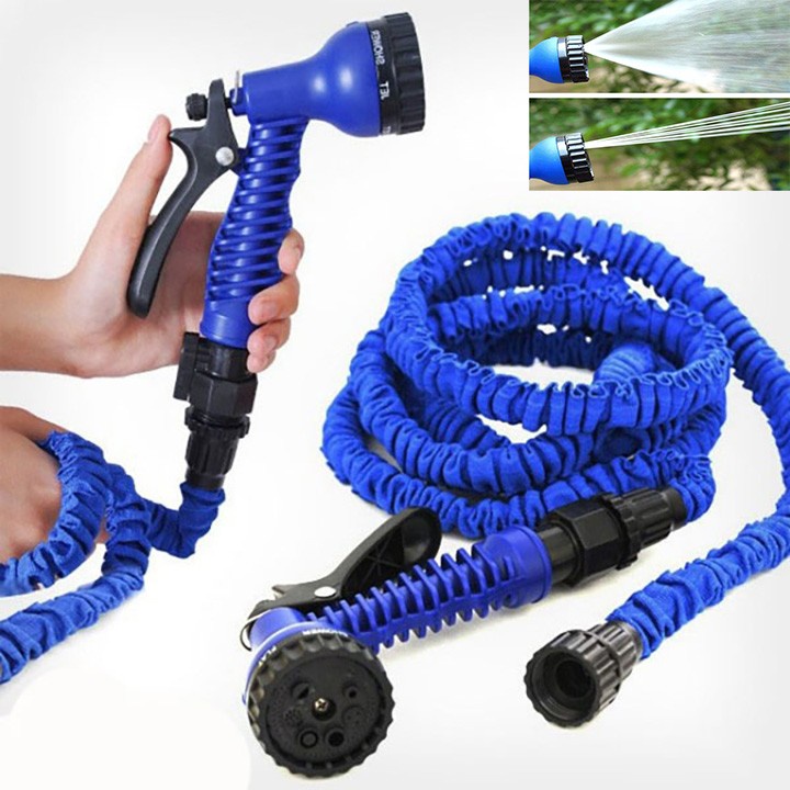 Vòi nước dãn nở 15m với 7 chế độ xịt - Thiết kế thông minh, tiện lợi, cực thích hợp để rửa xe, tưới cây...