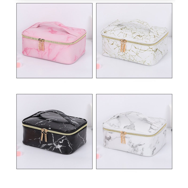 Túi Đựng Đồ Trang Điểm Họa Tiết Đá Hoa Cương Thiết Kế Đơn Giản Tiện Lợi Dễ Sử Dụng