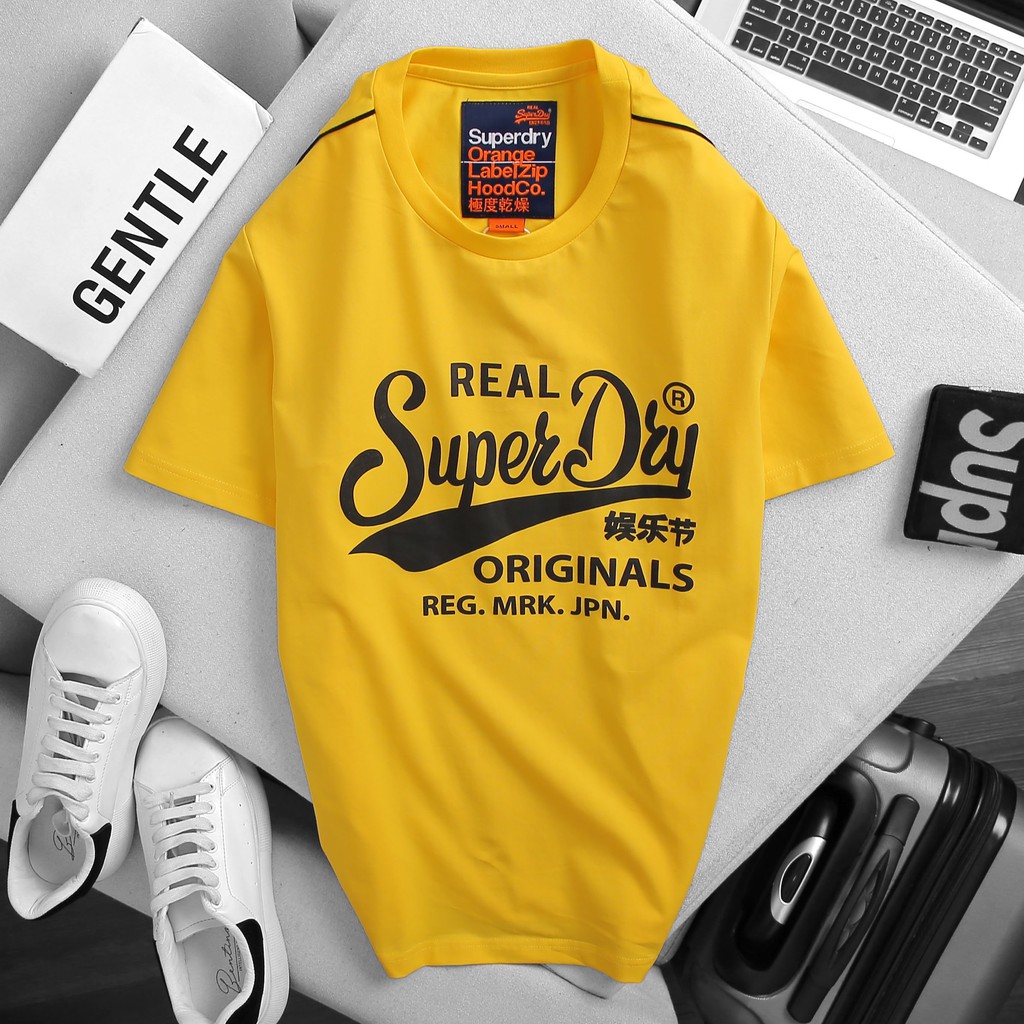Áo thun nam tay ngắn SUPERDRY màu VÀNG mềm mịn thoáng mát- Trẻ Trung Phóng Khoáng