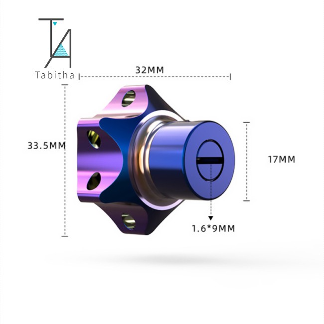 Móc Khóa Hình Lục Giác Bằng Titan Độc Đáo