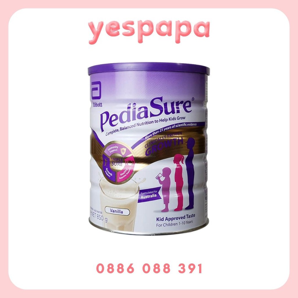 Sữa bột Pediasure úc 850g YESPAPA shop, Pediasure úc