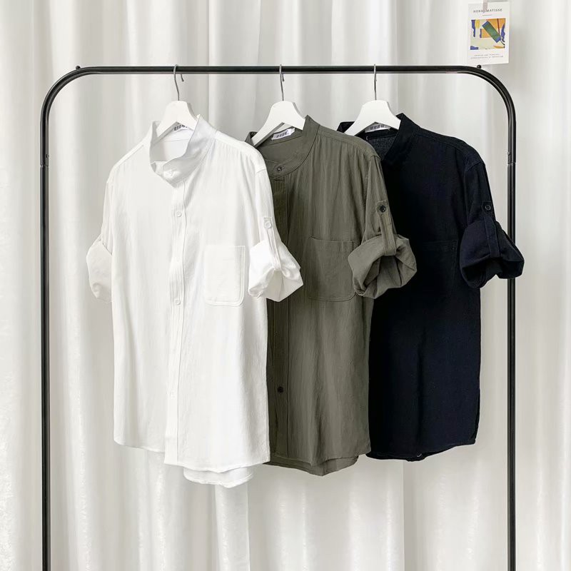 Áo Kiểu Vải Lanh Cotton Tay Lửng Form Rộng Thoải Mái Size M-3Xl Cho Nữ