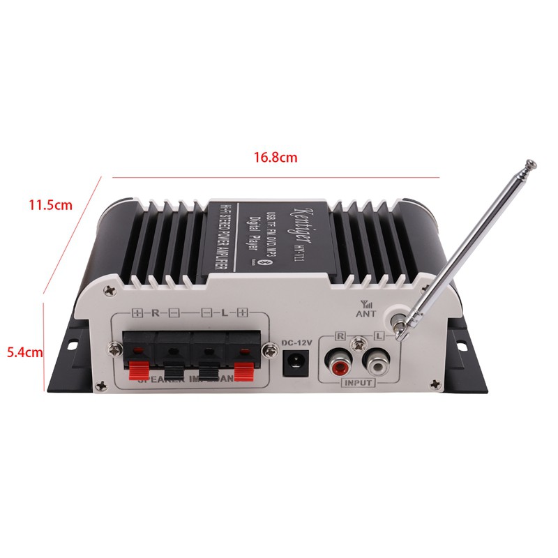 CHANNEL Bộ Khuếch Đại Âm Thanh Bluetooth Kentiger Hy - V11 2 Kênh Hỗ Trợ Thẻ Tf Usb Fm 85db Mp3 Fm Radio